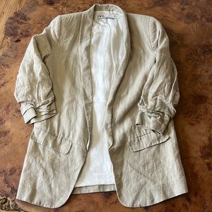 Zara Blazer, khaki blazer, beige Zara blazer, business casual, fall fashion